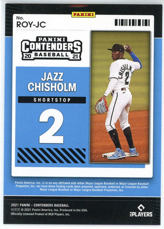 Jazz Chisholm 2021 Panini Contenders Rookie of the Year Card #ROY-JC