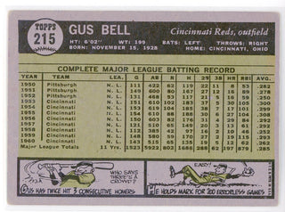 Gus Bell 1961 Topps Card #215