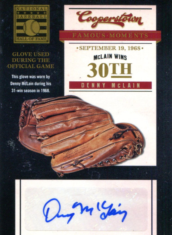 Denny McLain Autographed Panini Card