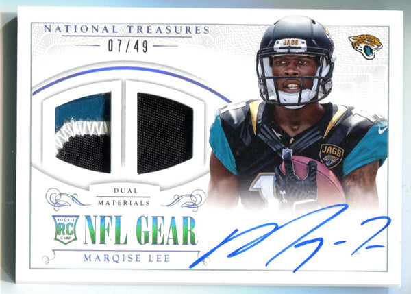 Marqise Lee Autographed 2014 Panini National Treasures Rookie Jersey Card
