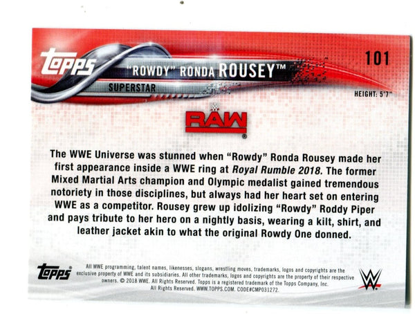 Ronda Rousey Topps WWE RAW #101 RC