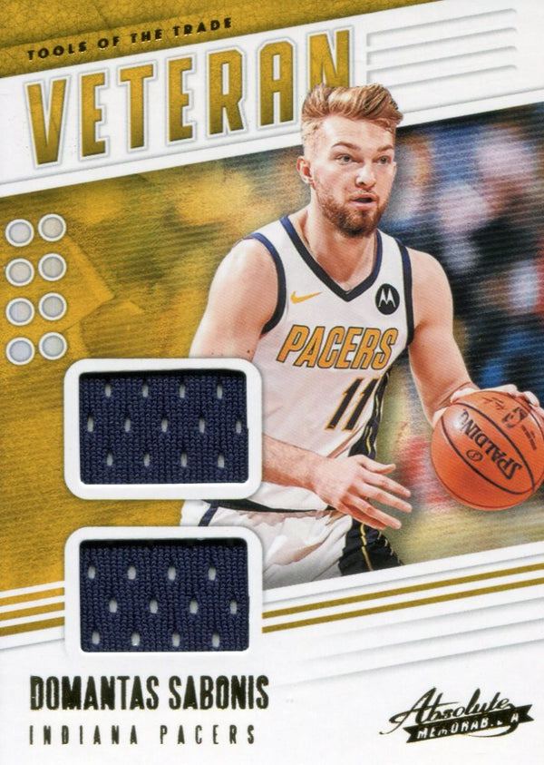 Domantas Sabonis 2019 Absolute Memorabilia Jersey Relic Card