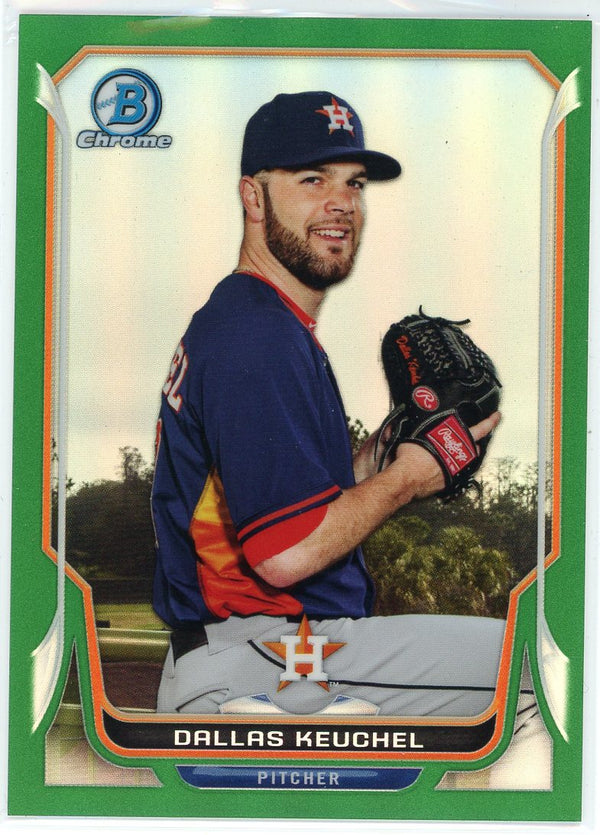 Dallas Keuchel 2014 Bowman Chrome Green Rookie Card #211