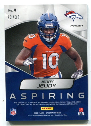 Jerry Jeudy 2020 Panini Spectra Aspiring Autos #4 Card /35