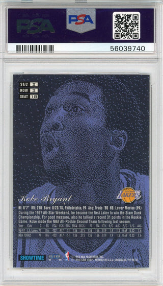 Kobe Bryant 1997 Flair Showcase Row 3 Card #18 (PSA)