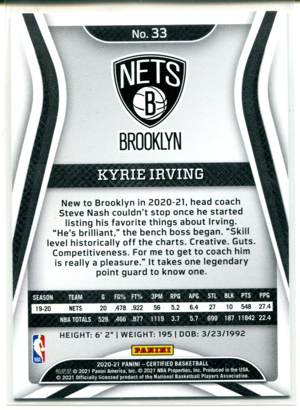 Kyrie Irving Autographed Brooklyn Nets Swingman Jersey (Panini)