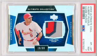 Albert Pujols 2003 Upper Deck Ultimate Collection Game Patch Card #P-AP (PSA NM 7)
