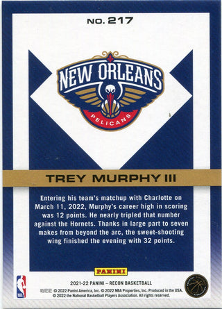 Trey Murphy III 2022 Panini Recon Rookie Card
