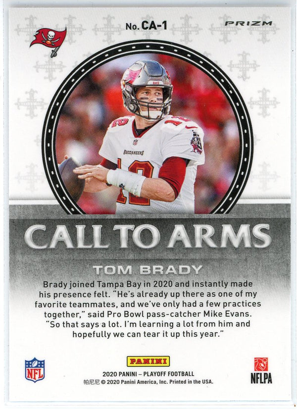 Tom Brady 2020 Panini Playoff Call to Arms Prizm Card #CA-1