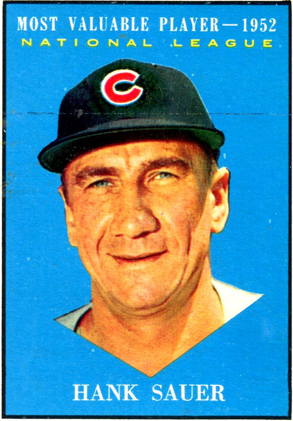 Hank Sauer 1952 Topps Most Valuable Player Card