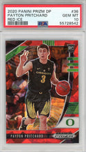 Payton Pritchard 2020 Panini Prizm Draft Pick Cracked Red Ice Rookie Card #36 (PSA)