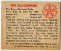 Ted Kluszewski 1950 Bowman Card #62