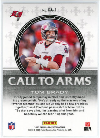 Tom Brady 2020 Panini Playoff Call to Arms Card #CA-1