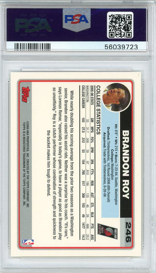 Brandon Roy 2006 Topps Rookie Card #246 (PSA)