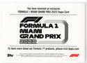 Red Bull Racing 2022 Topps Miami Grand Prix Card