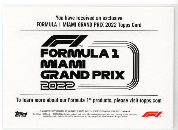 Red Bull Racing 2022 Topps Miami Grand Prix Card