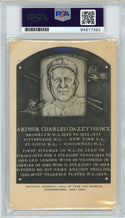 Dazzy Vance Autographed Artvue HOF Plaque Type 1 Postcard (PSA)