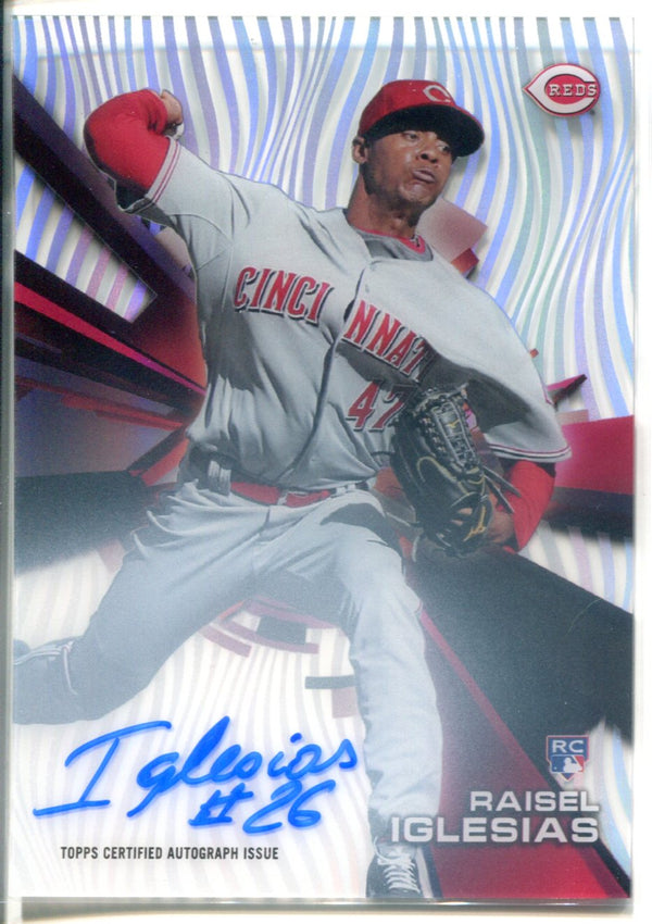 Raisel Iglesias Autographed 2015 Topps Card