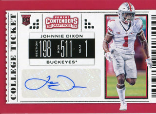 Johnnie Dixon Autographed 2019 Contenders Draft Picks Rookie Card