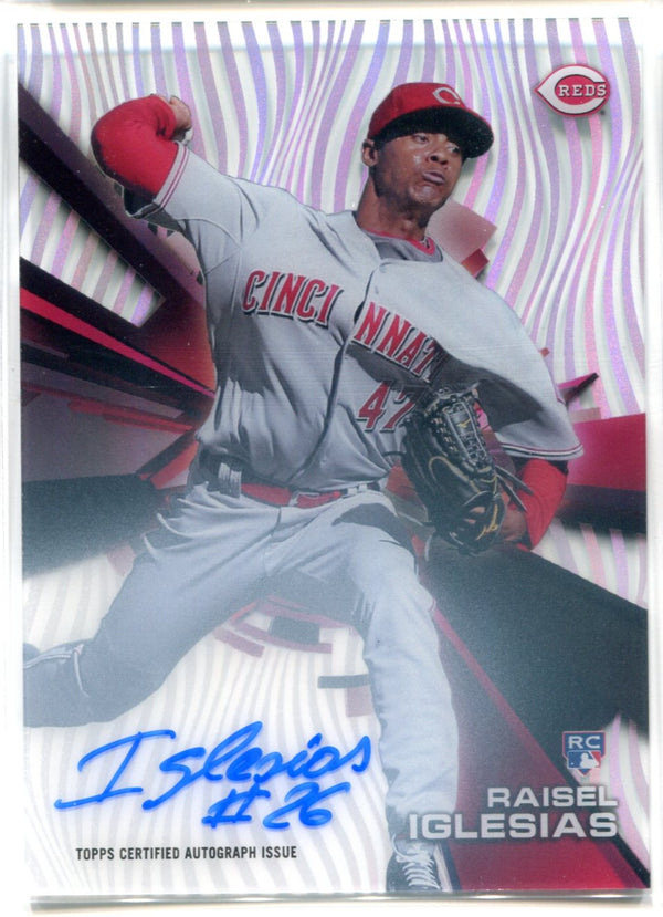 Raisel Iglesias Autographed 2015 Topps Card