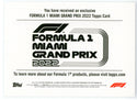 Williams Racing 2022 Topps Miami Grand Prix Card