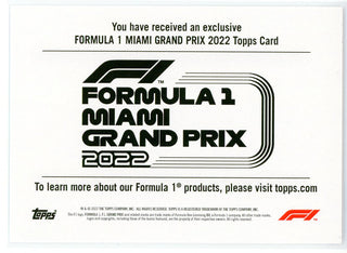 Williams Racing 2022 Topps Miami Grand Prix Card