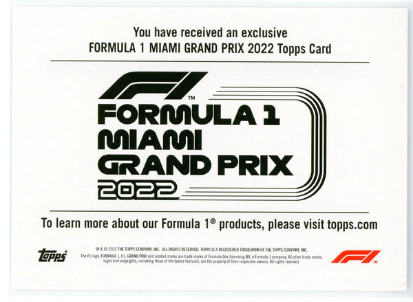 Williams Racing 2022 Topps Miami Grand Prix Card