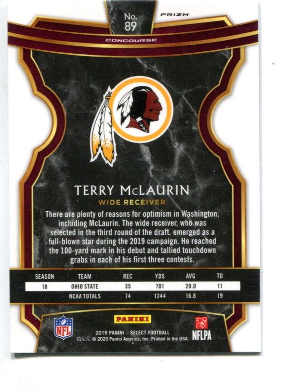 Terry Mclaurin 2019 Select Rookie Concourse Silver Prizm #89 Washington Redskins