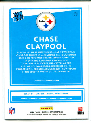 Chase Claypool 2020 Panini Donruss Optic Rated Rookie #177