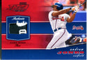 Andruw Jones 2002 Playoff Game Worn Jersey Card 30/50
