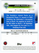 Joao Paulo 2021 Topps Chrome MLS Sapphire Gold Card #86