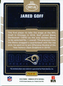 Jared Goff 2016 Donruss Optic Jersey Patch Relic Rookie Card