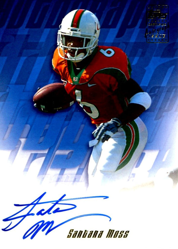 Santana Moss 2001 Topps Autographed Card