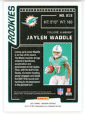 Jaylen Waddle Autographed 2021 Panini Obsidian Rookie Patch Card ##213