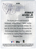 Ronald Acuna Jr. 2018 Topps International Affair Rookie Card #IA-RA