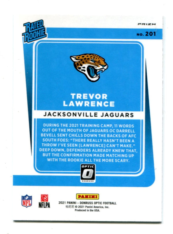 Trevor Lawrence 2021 Donruss Optic Bronze Rated Rookie Prizm #201