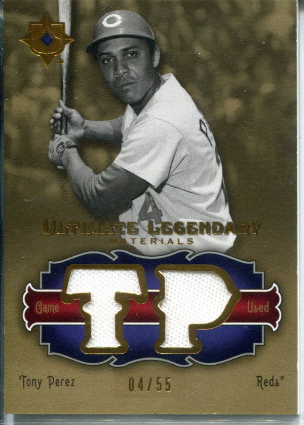 Tony Perez Upper Deck Jersey Card #4/55