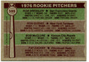 Rob Dressler, Ron Guidry, Bob McClure, and Pat Zachry 1976 Topps Rookie Pitchers Card