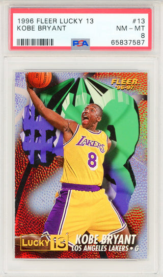 Kobe Bryant 1996 Fleer Lucky 13 Rookie Card #13 (PSA NM-MT 8)