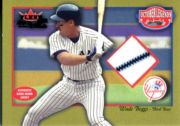 Wade Boggs 2002 Fleer Game Worn Jersey Card