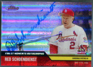 Red Schoendienst 2002 Topps Finest #FMA-RS Autographed Card