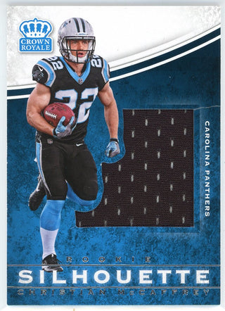 Christian McCaffrey 2017 Panini Preferred Crown Royal Rookie Silhouette Patch Card #3