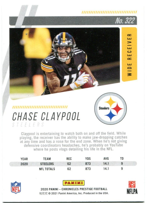 Chase Claypool Panini Prestige 2020 Rookie