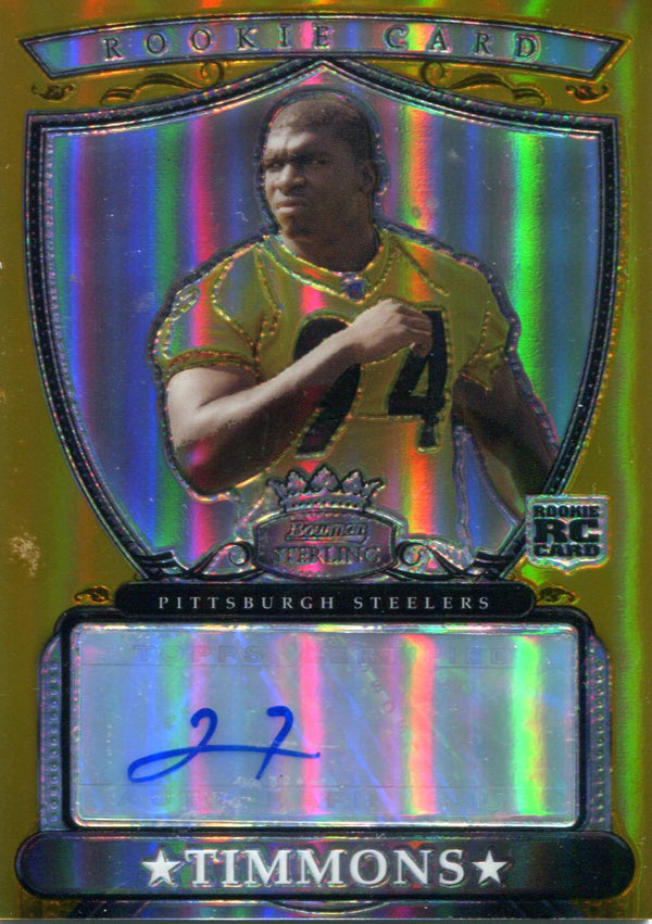 Lawrence Timmons Autographed Topps Rookie Card #1356/1800