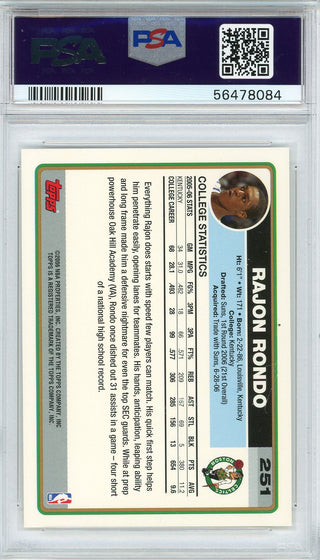 Rajon Rondo 2006 Topps Rookie Card #251 (PSA)