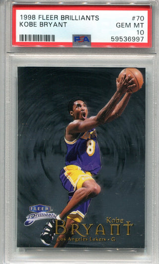 Kobe Bryant 1998 Fleer Brilliants #70 PSA GEM MT 10 Card