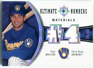 Paul Molitor Upper Deck Jersey Card #30/35