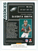 DeVonta Smith Autographed 2021 Panini Obsidian Rookie Patch Card #211