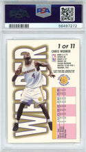 Chris Webber 1993 Fleer Lottery Exchange Card #1 (PSA)