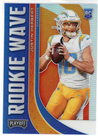 Justin Herbert 2020 Panini Playoff Rookie Wave Prizm Card #RW-4